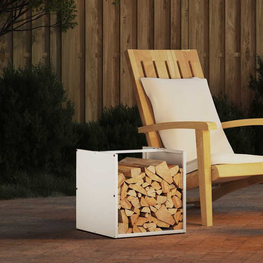 Brandhoutrek 40X40X40 Cm Koudgewalst Staal Wit