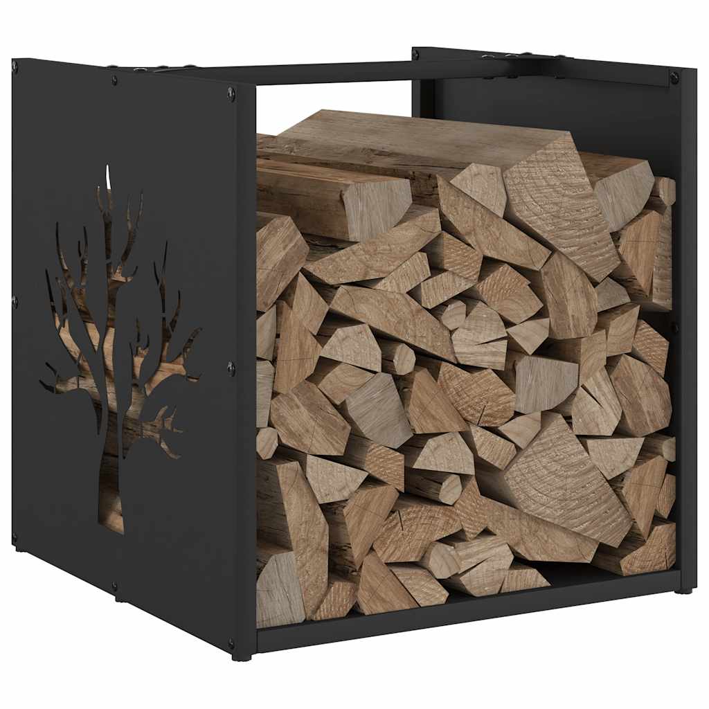 Brandhoutrek 40X40X40 Cm Koudgewalst Staal Zwart