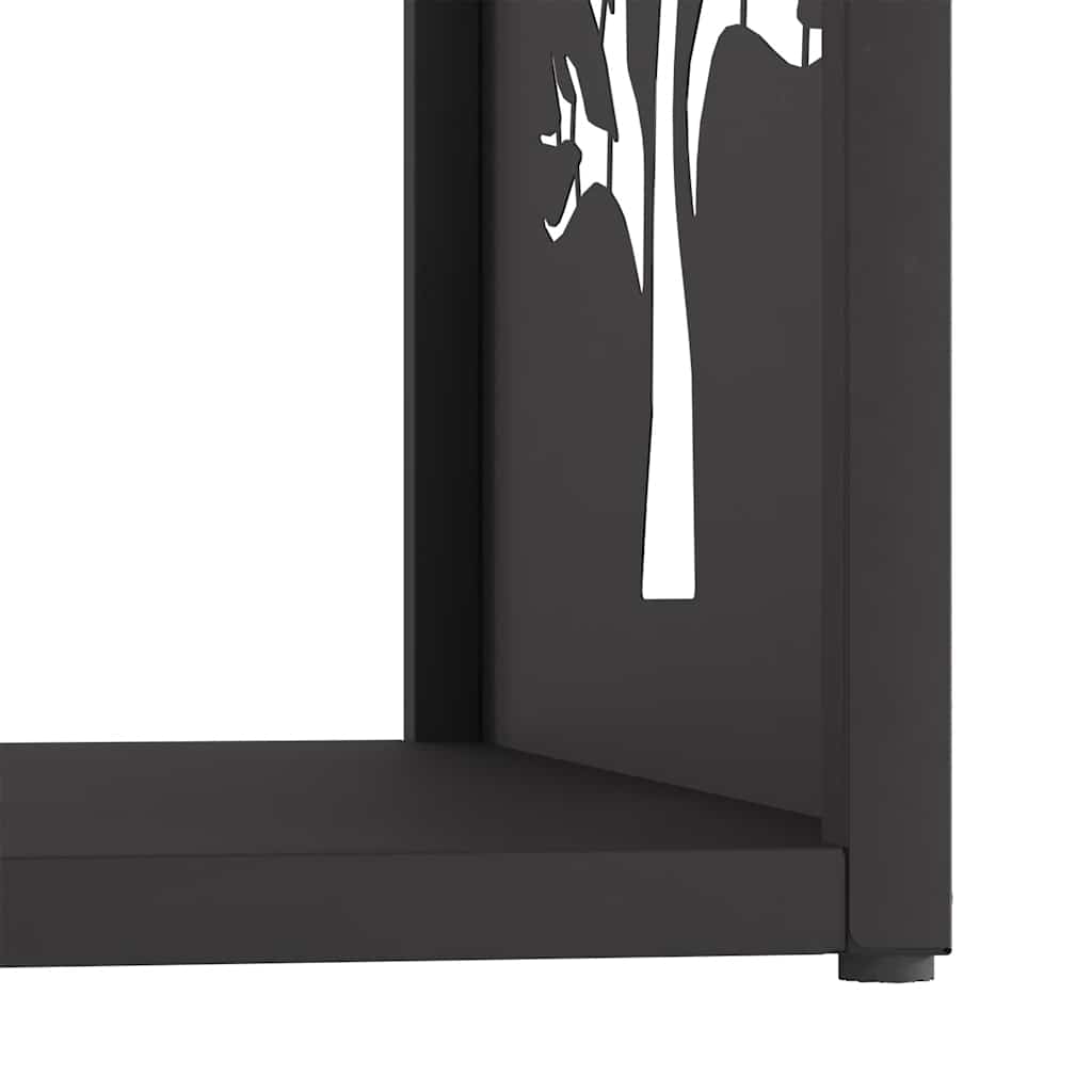 Brandhoutrek 40X40X40 Cm Koudgewalst Staal Zwart