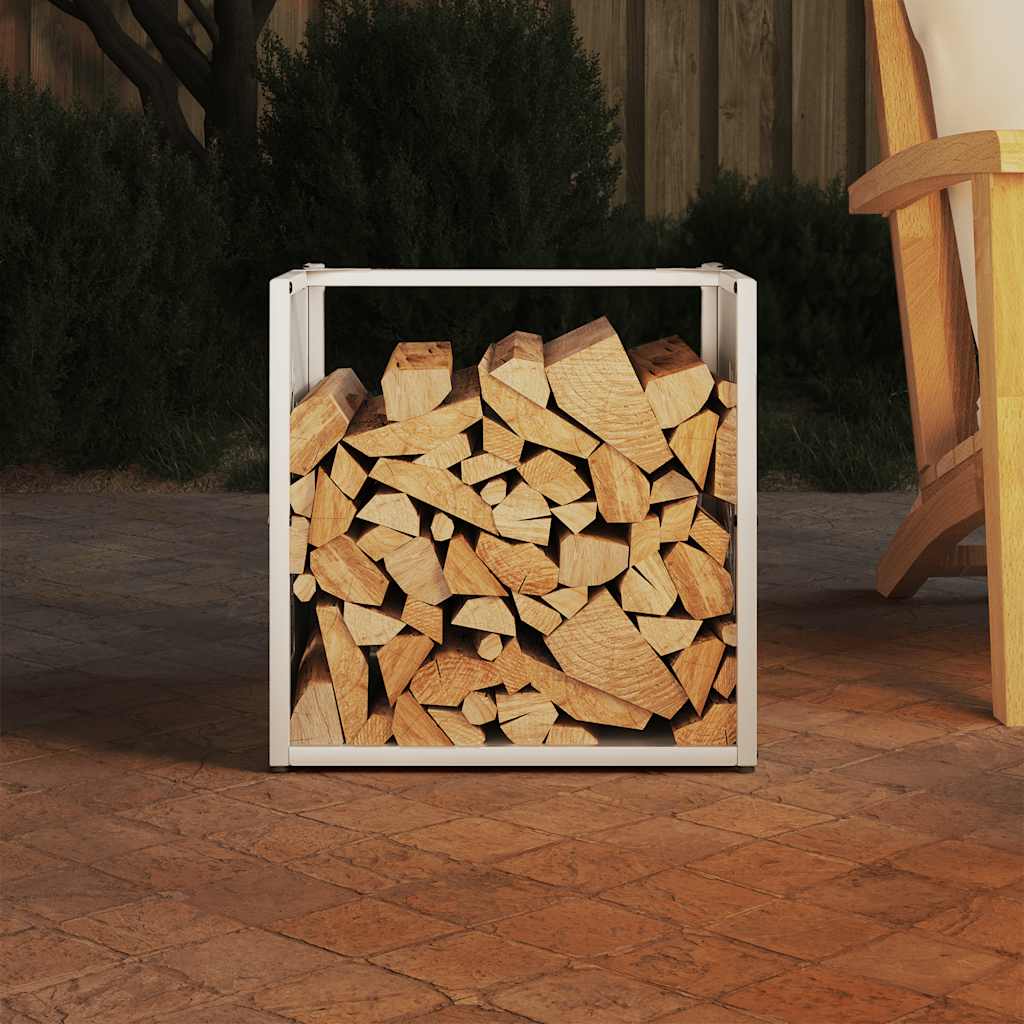 Brandhoutrek 40X40X40 Cm Koudgewalst Staal Wit